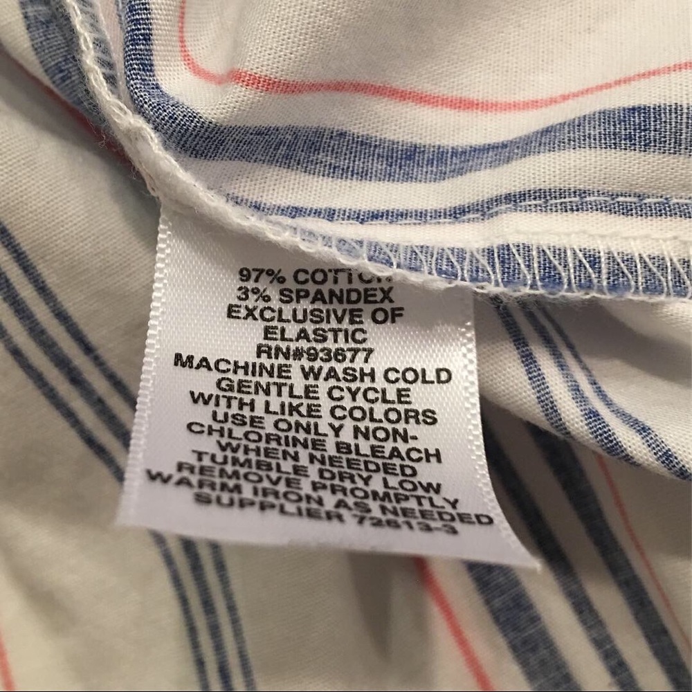 Belle sky off shoulder blue orange stripe top - Picture 6 of 6